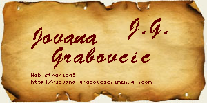 Jovana Grabovčić vizit kartica
